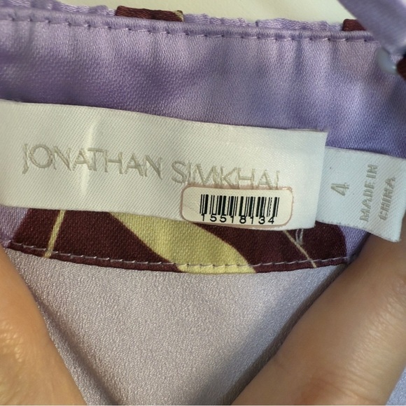 Jonathan Simkhai Portia Floral Print Dress Size: 4 - Picture 4 of 4